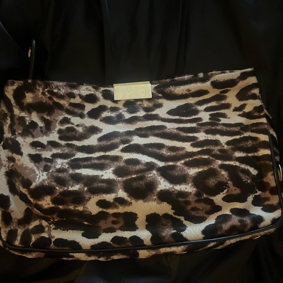 Jimmy Choo Leopard Print Pony Hair Clutch - Picture 2 of 5